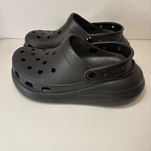 Crocs Classic Crush Clog Black Men 6 Women\'s 8 Slip On Platform Sandals 207521 main image 14